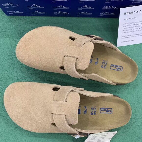 Birkenstock Boston Women's Cream Clogs narrow size 37 - Picture 2 of 6